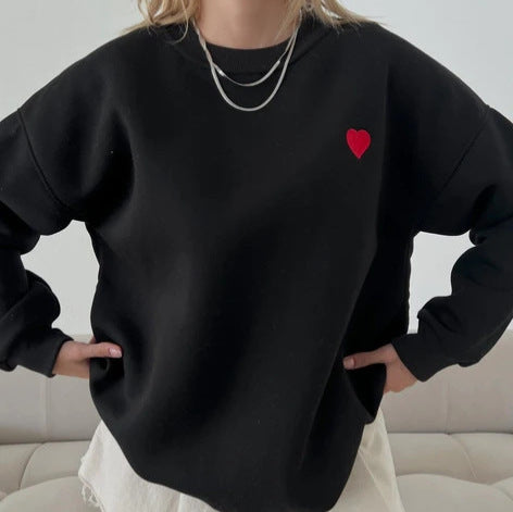 Pull à col rond doux à la mode décontractée pour femmes