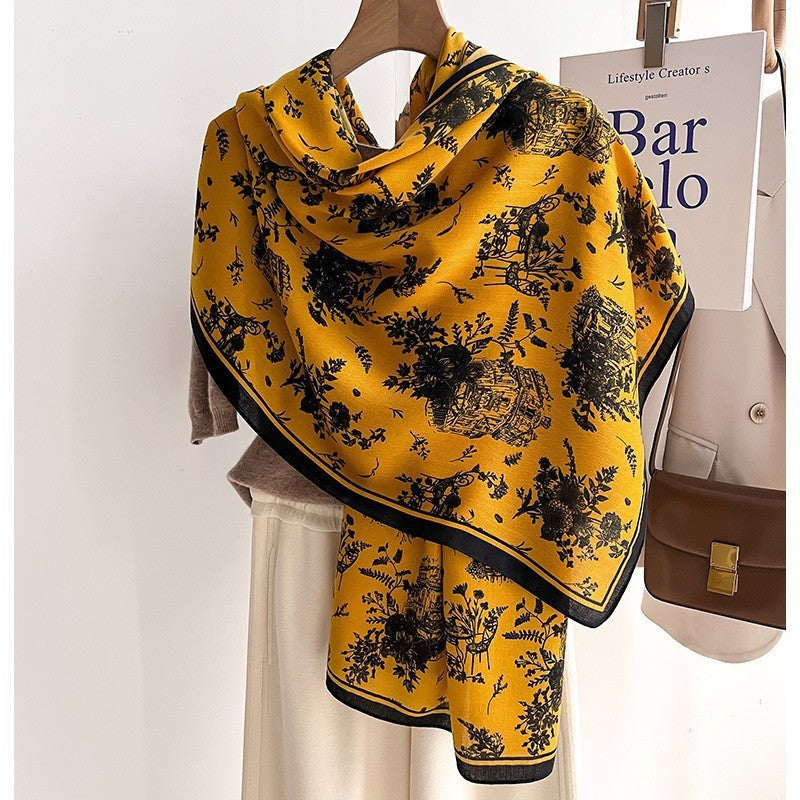 Écharpe de couleur mince et chaude Talma